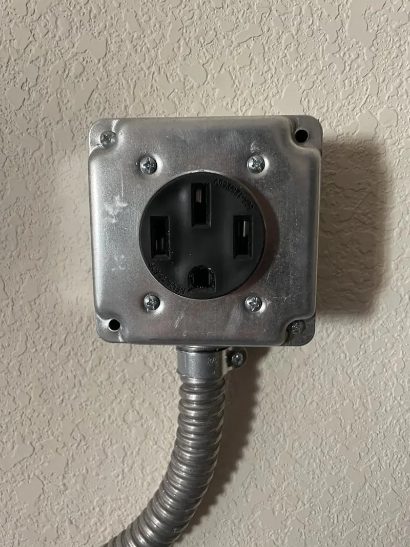 NEMA 14-50 outlet installed for Smart Home Electrical in Cloverleaf